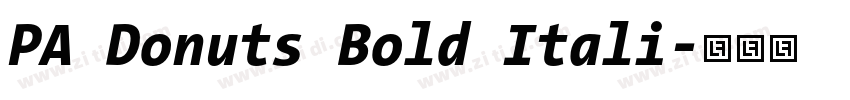 PA Donuts Bold Itali字体转换